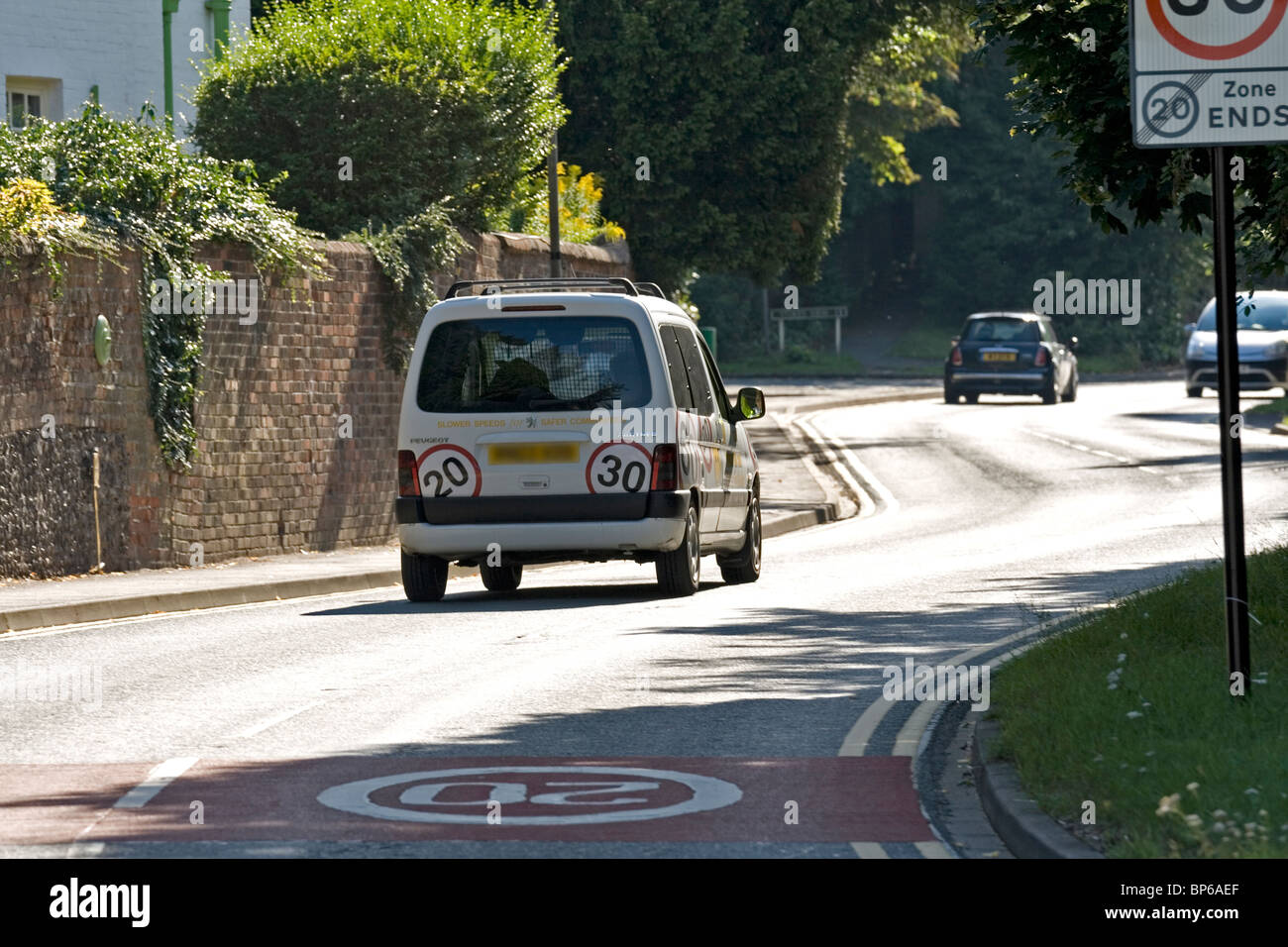 Eine Geschwindigkeit Kamera Partnerschaft van in Pangbourne, England Stockfoto