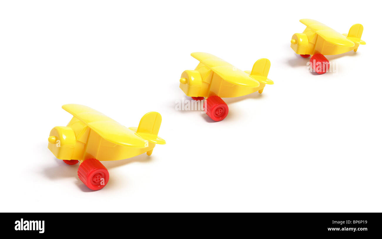 Kunststoff-Spielzeug Flugzeuge Stockfoto