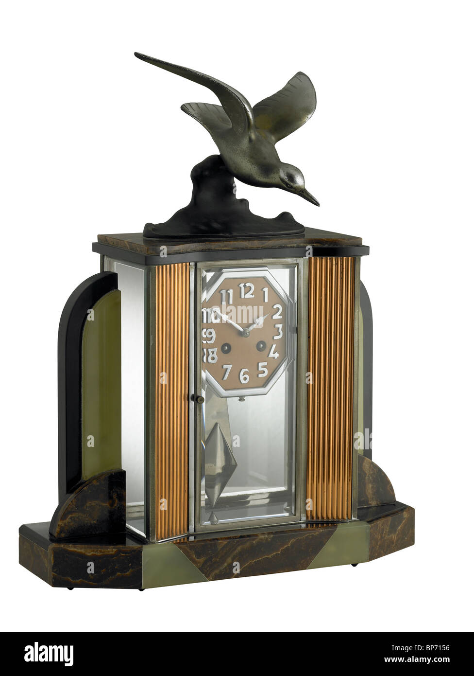 Französische Art Deco Uhr Stockfoto