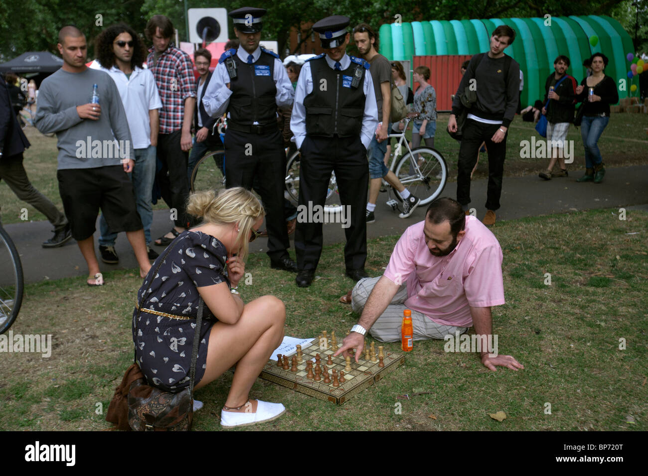 Schach auf dem London Felder in hackney, london Stockfoto