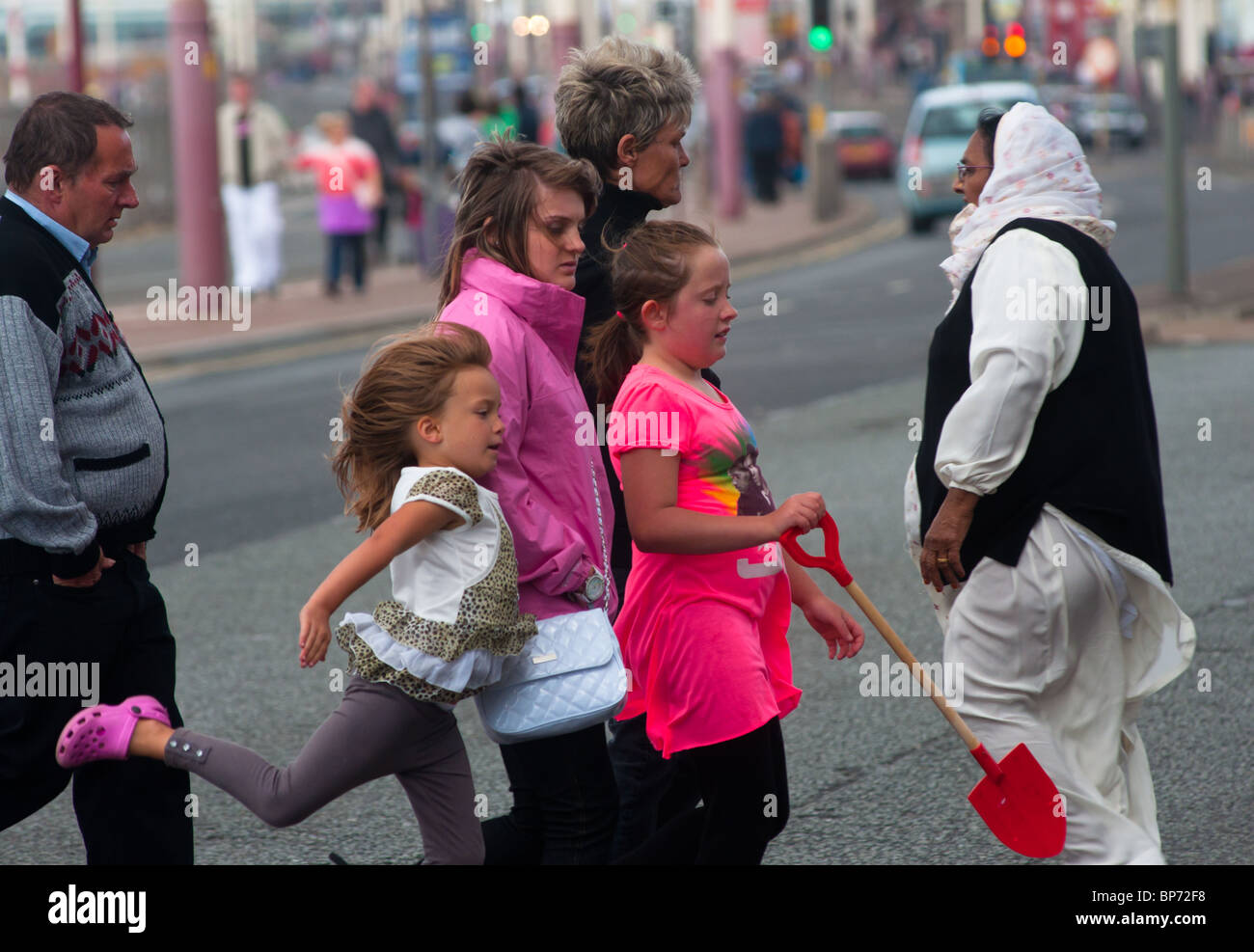 Blackpool Menschen, North West England. Stockfoto