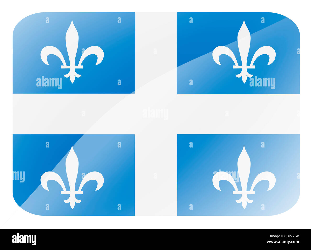 Quebec-Flagge Stockfoto