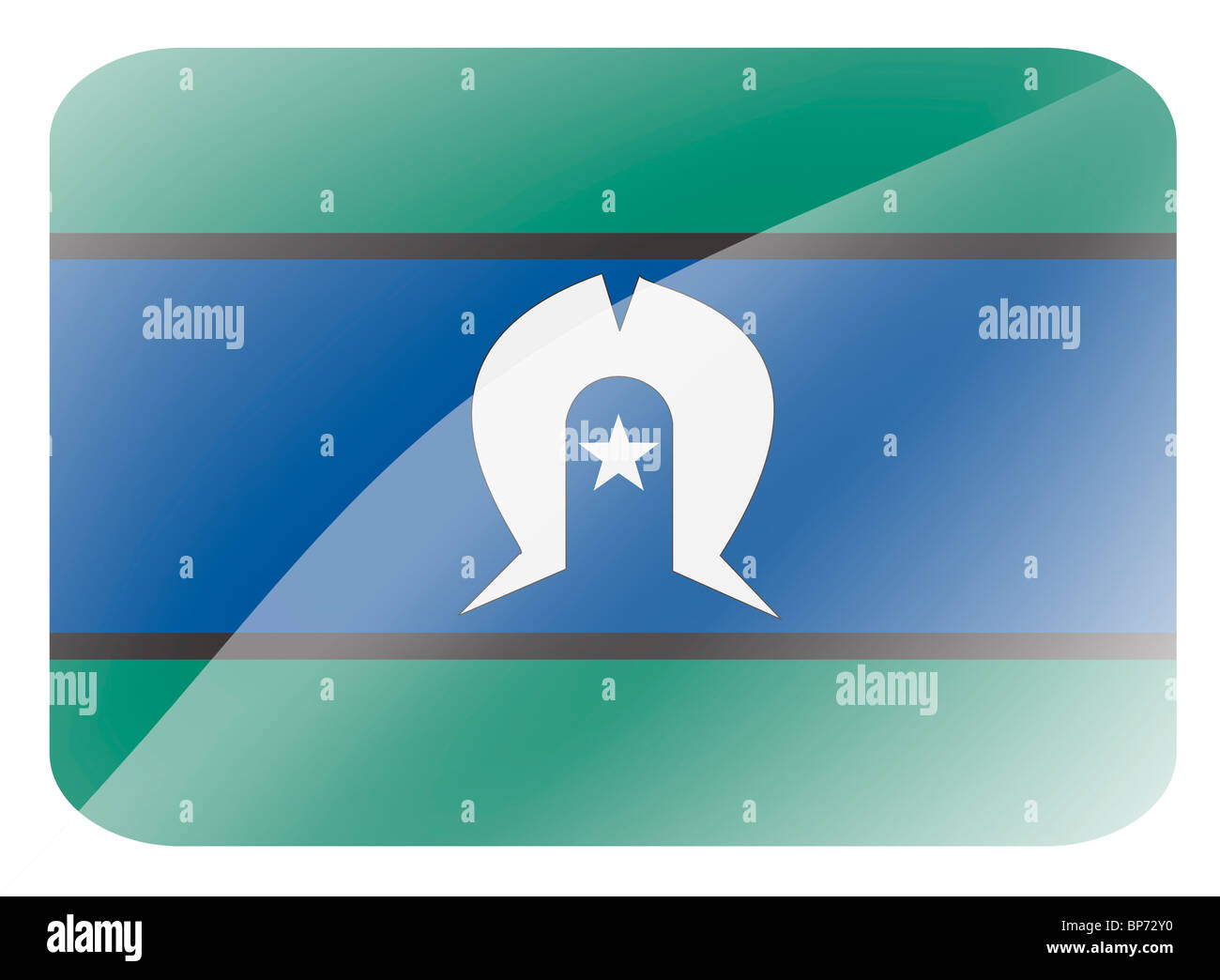 Torres Strait Islander Flagge Stockfoto