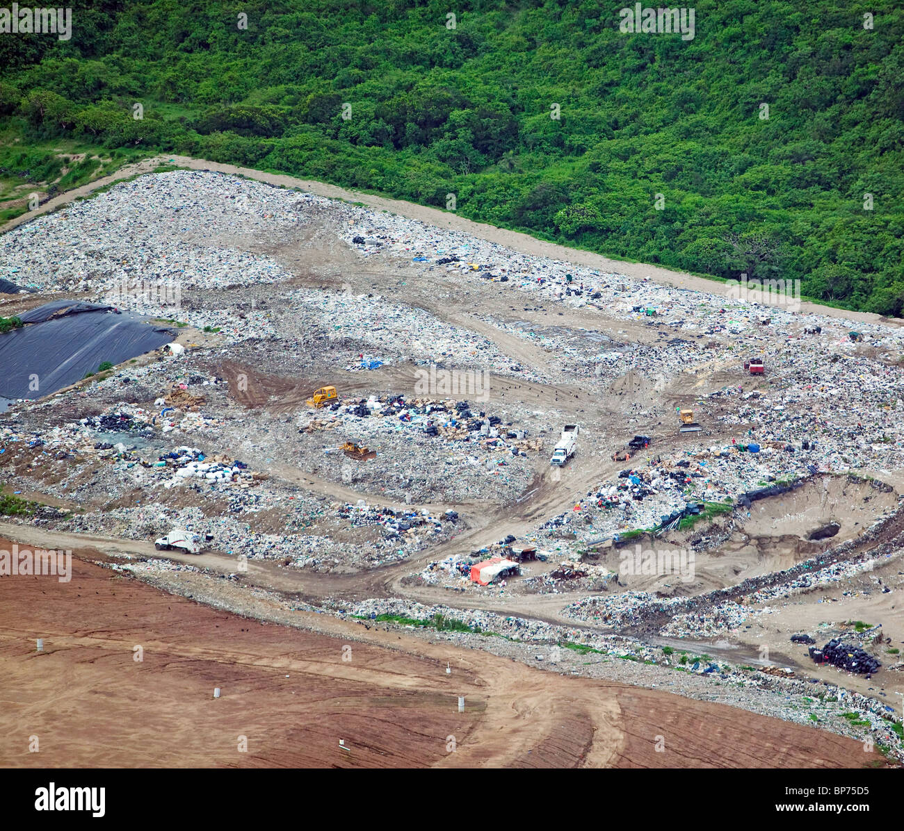 Luftaufnahme über Deponie Staates Veracruz Mexiko Stockfoto