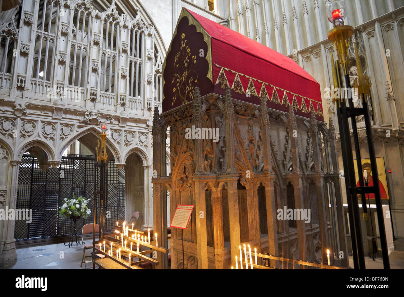 Der Schrein von St. Alban in der Abtei St. Alban, Hertfordshire, England Stockfoto