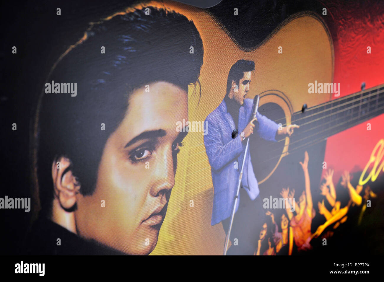 Elvis-Darstellung der König des Rock ' n ' roll Stockfoto