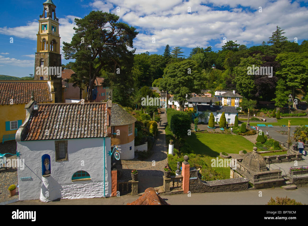 Portmeirion, Dorf, Gwynedd, Nordwales, UK Stockfoto