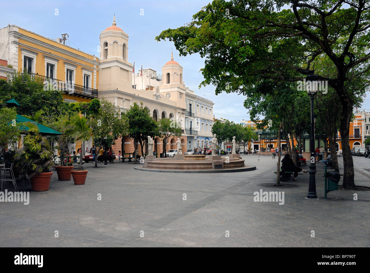 De Armas Plaza, Old San Juan, Puerto Rico Stockfoto