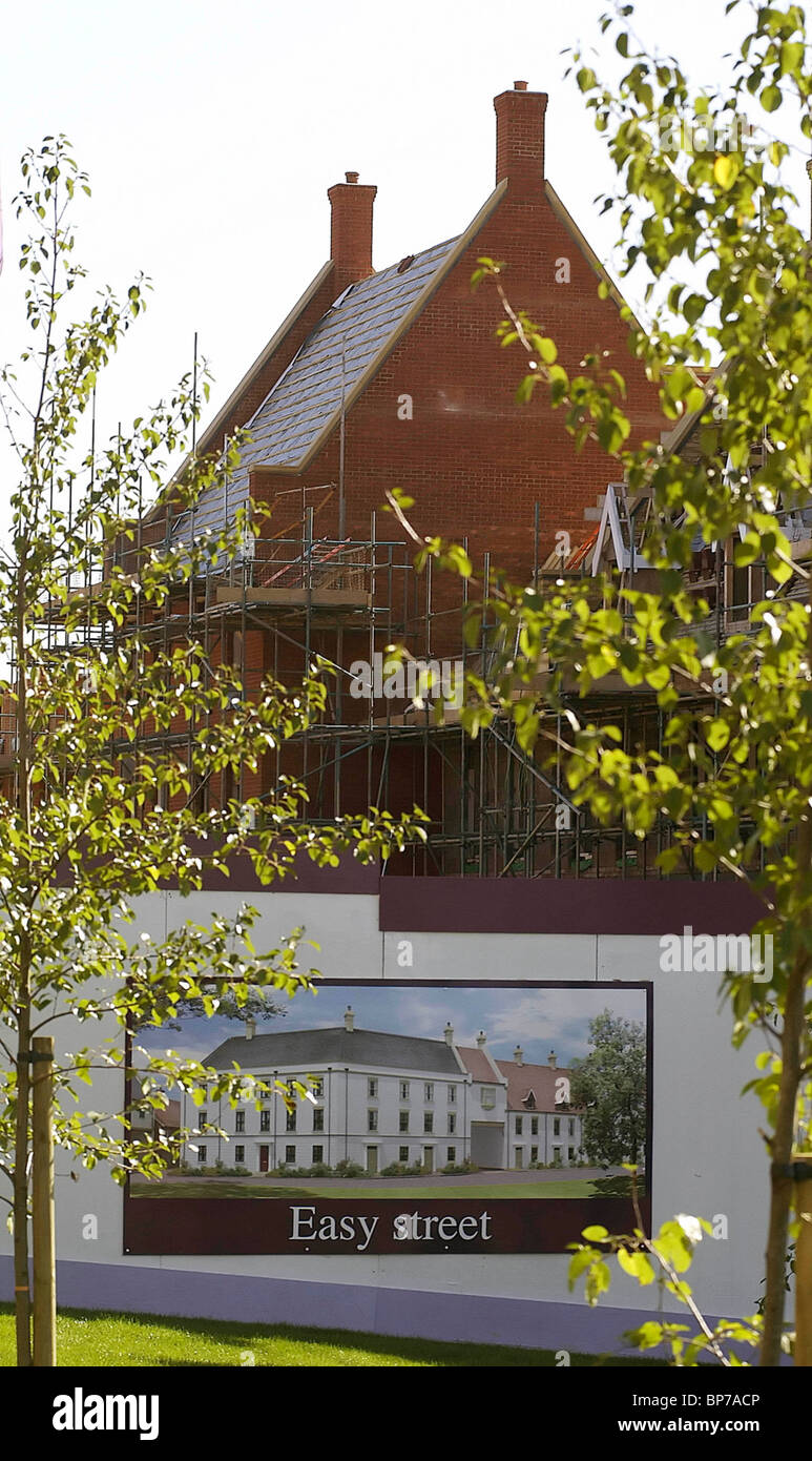 Erste Phase im Bau auf dem Gelände in Upton, Northamptonshire, 09.02.2005. © John Robertson, 2005. Stockfoto