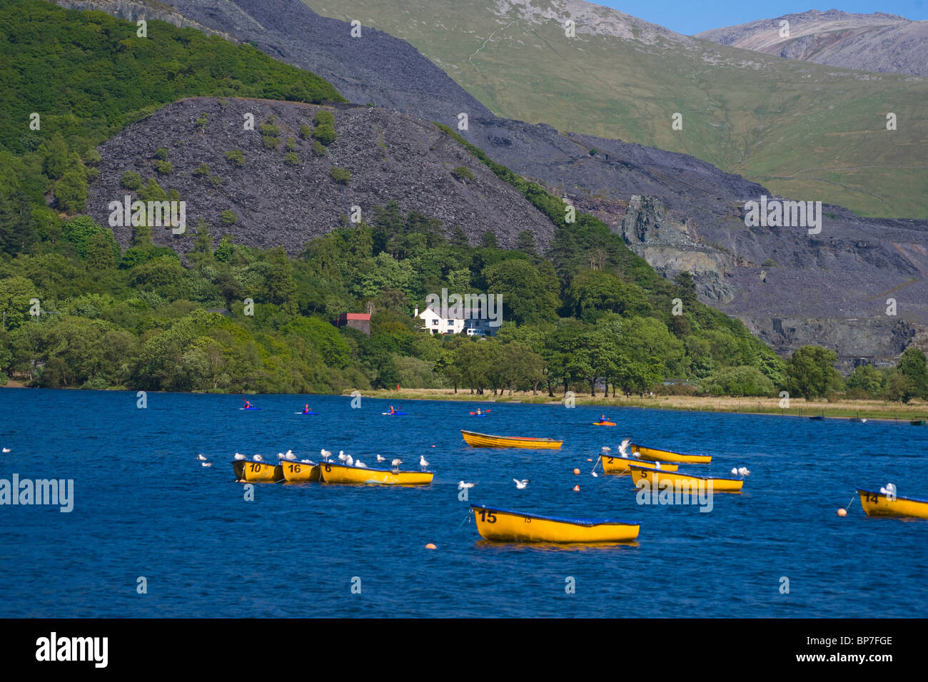 Llanberis, Llyn Padarn, Snowdonia, North Wales, UK Stockfoto