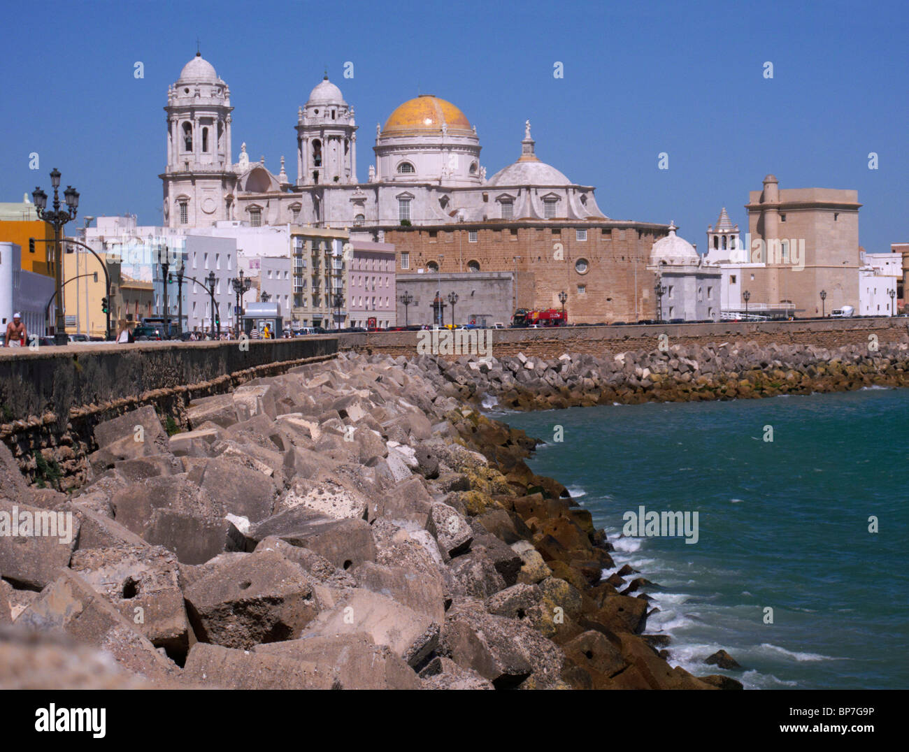 Kathedrale Nueva Cádiz, Andalusien, Spanien. Stockfoto