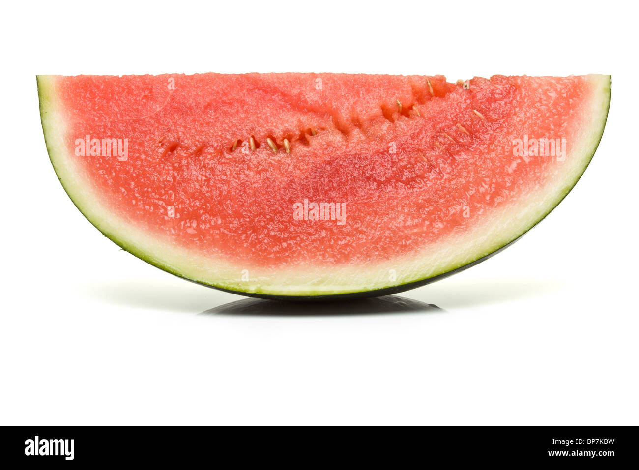Abstraktes Bild der Wassermelone Halbmond aus niedrigen Perspektive. Stockfoto