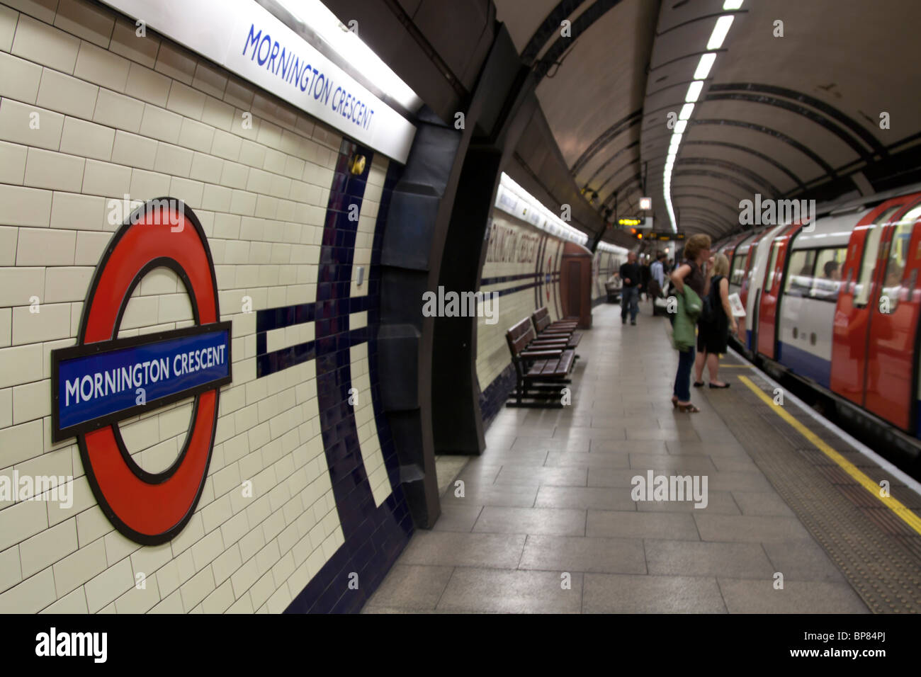 Mornington Cresent u-Bahnstation - Northern Line - London Stockfoto