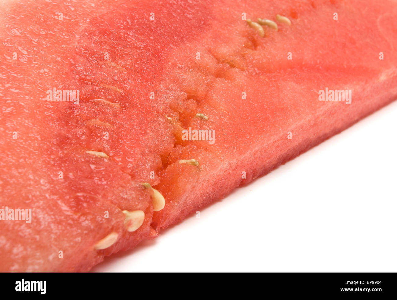 Abstraktes Bild von Wassermelone Nahaufnahme von niedrigen Perspektive. Stockfoto