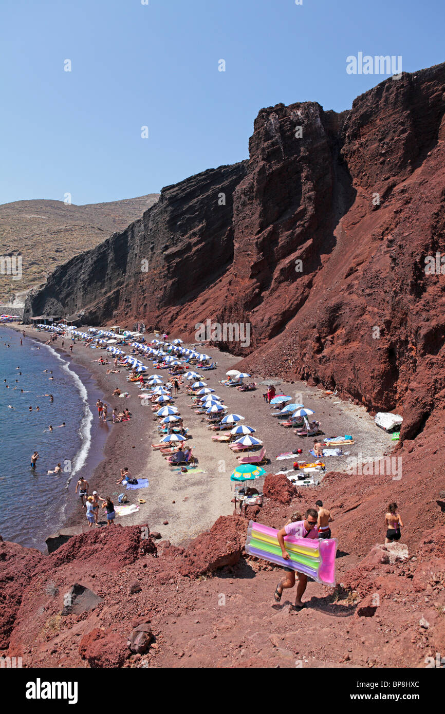 Kokkini Strand (rot), Insel Santorin, Cyclades, Ägäische Inseln, Griechenland Stockfoto