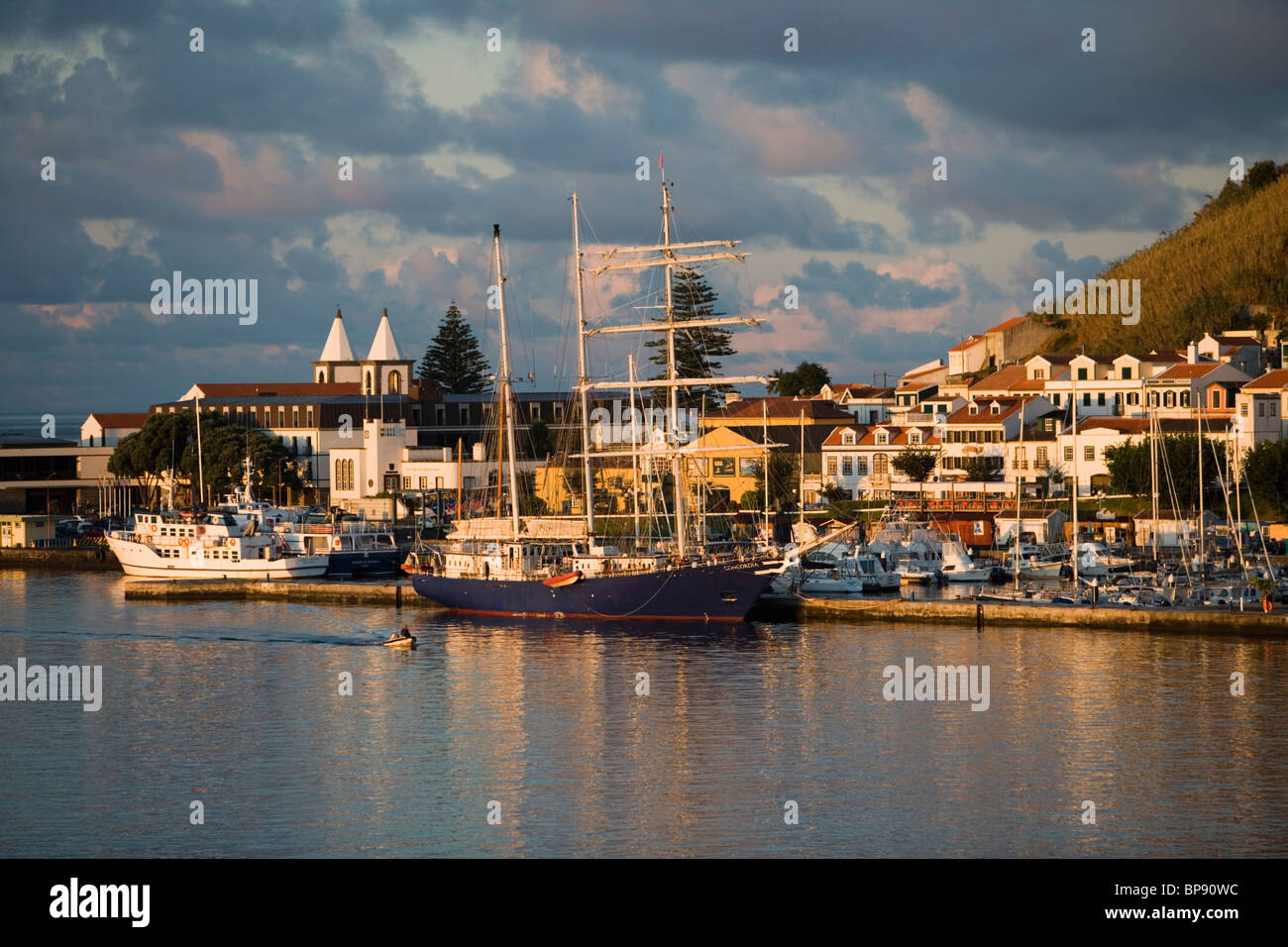 Horta Hafen, Horta, Insel Faial, Azoren, Portugal, Europa