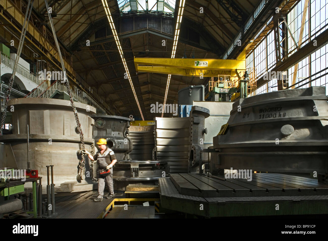 Turbinenhalle der AEG Siemens Berlin, Industriearchitektur, Moabit, Berlin Stockfoto