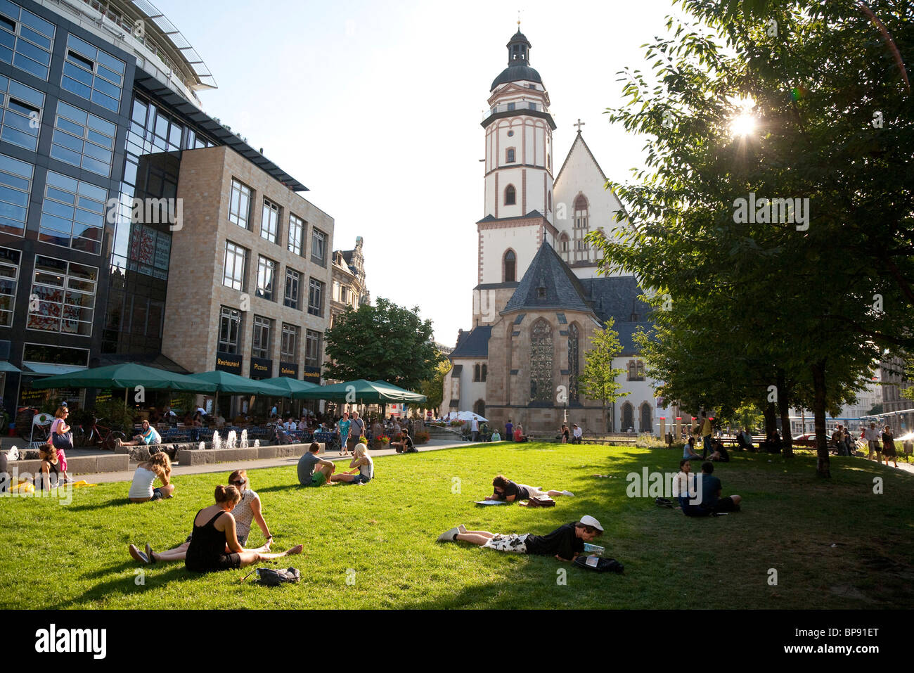 Thomaskirche, Leipzig, Sachsen, Deutschland Stockfoto