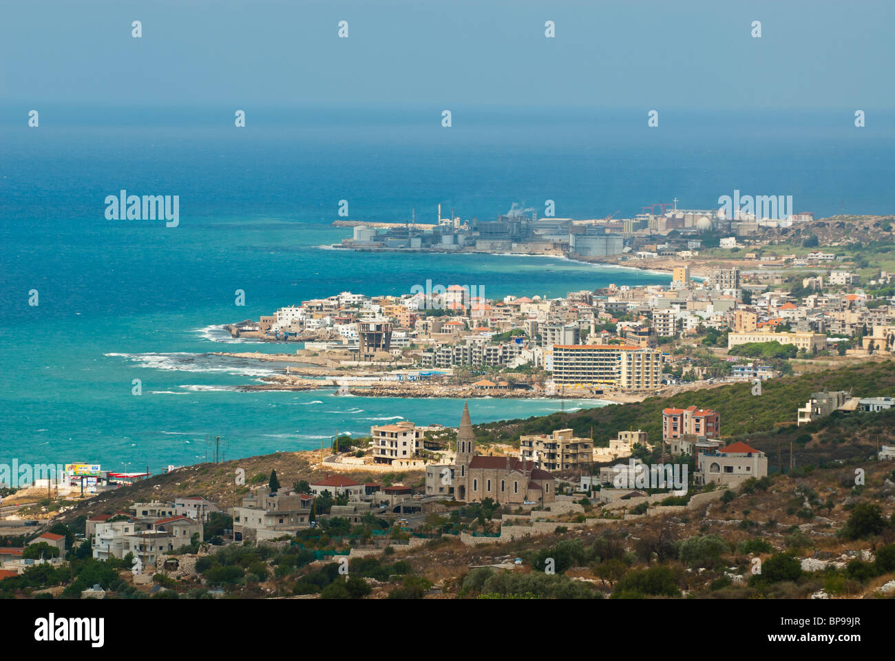 Ansicht der Stadt Byblos von Mittelmeer-Libanon-Nahost Stockfoto