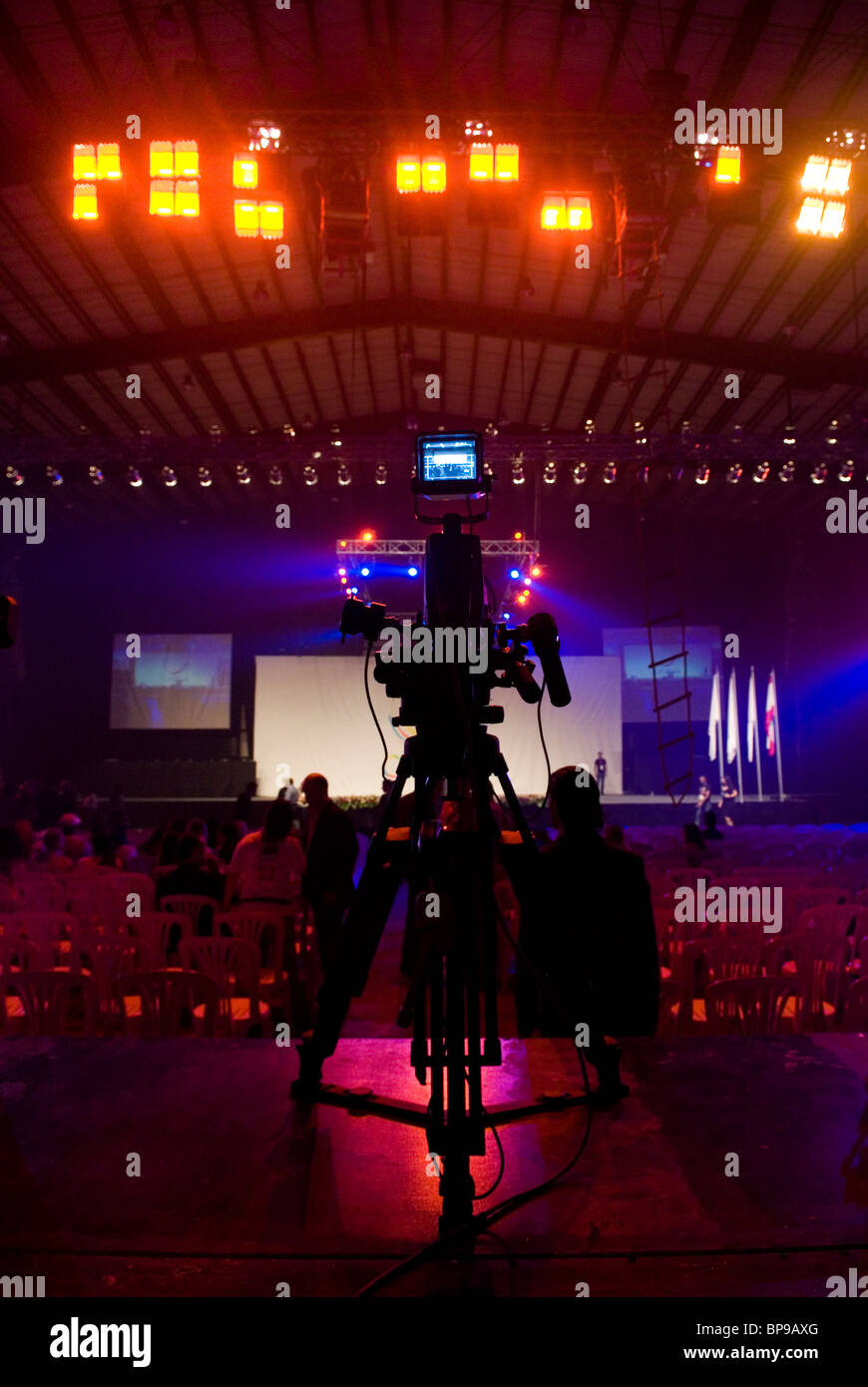 Video-Kamera auf der Bühne in Biel Beirut-Libanon Stockfoto