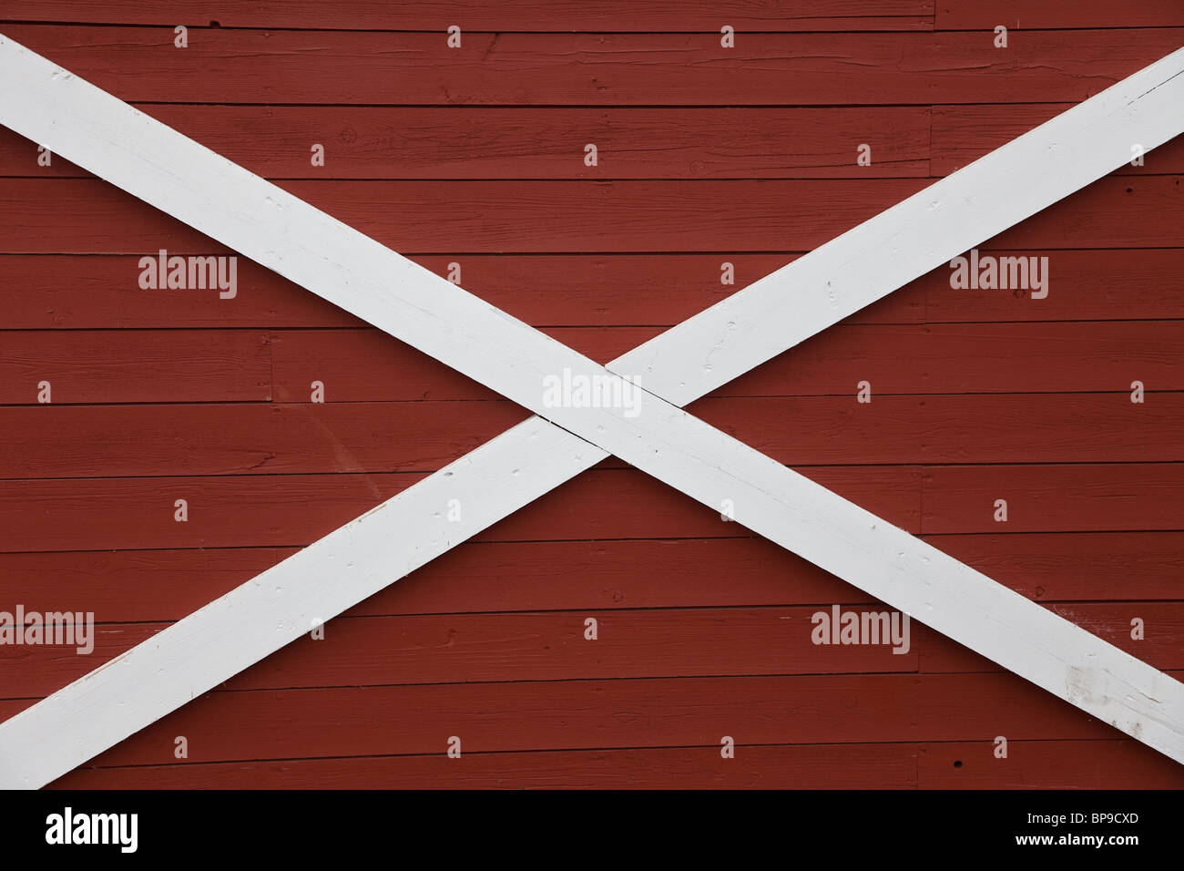 Scheune rot Holz Wand für Hintergrund Stockfoto