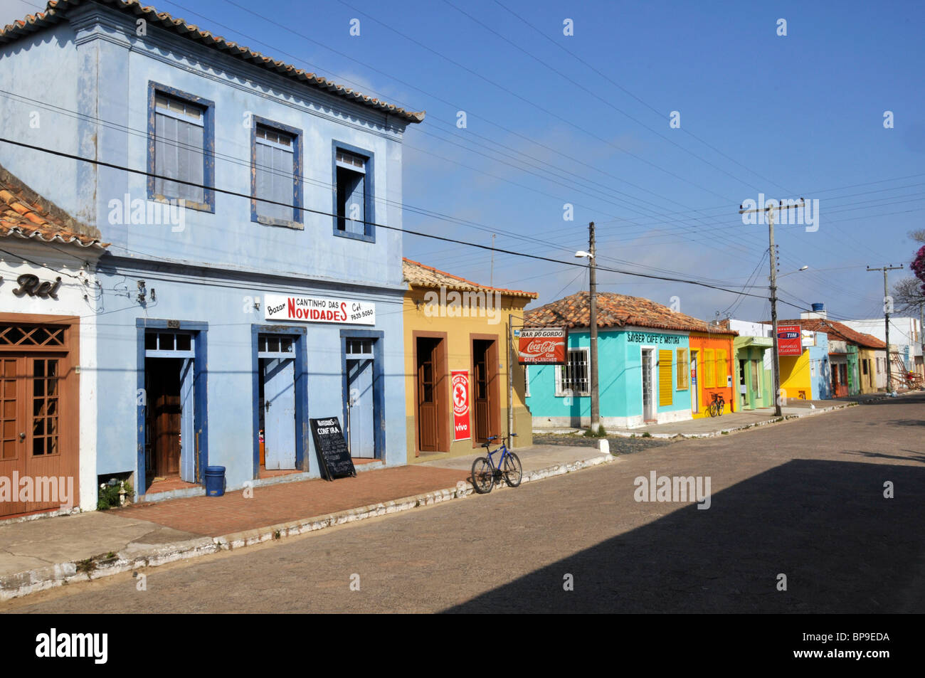 Main Street, Mostardas, Rio Grande do Sul, Brasilien Stockfoto