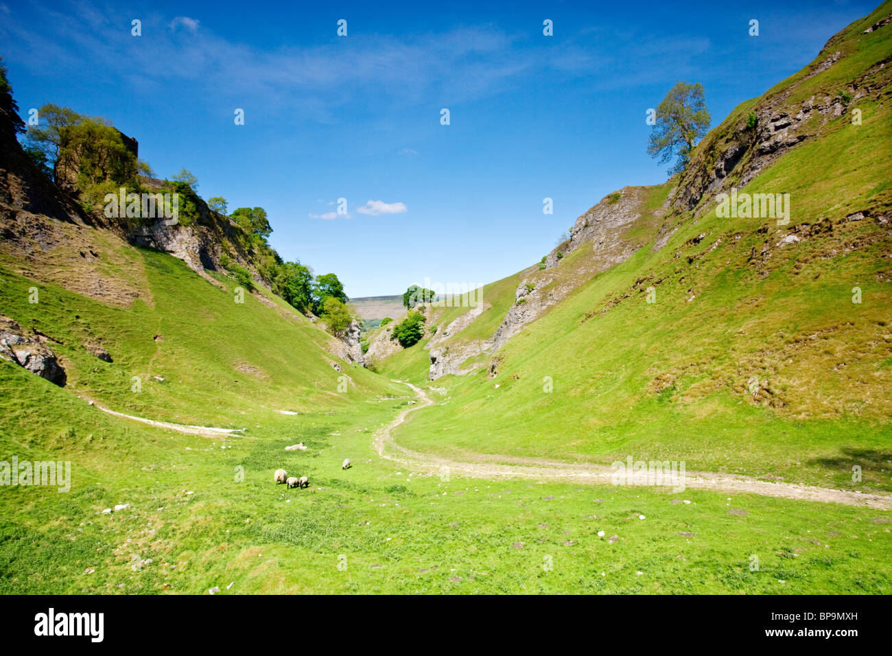 Höhle von Dale an einem Sommertag im Peak District National park Stockfoto