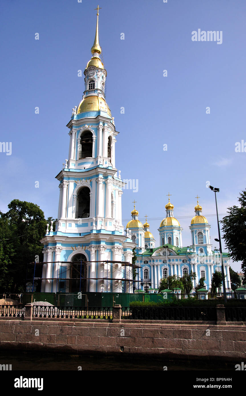 St.-Nikolaus Marine-Kathedrale, Sankt Petersburg, nordwestliche Region, Russland Stockfoto