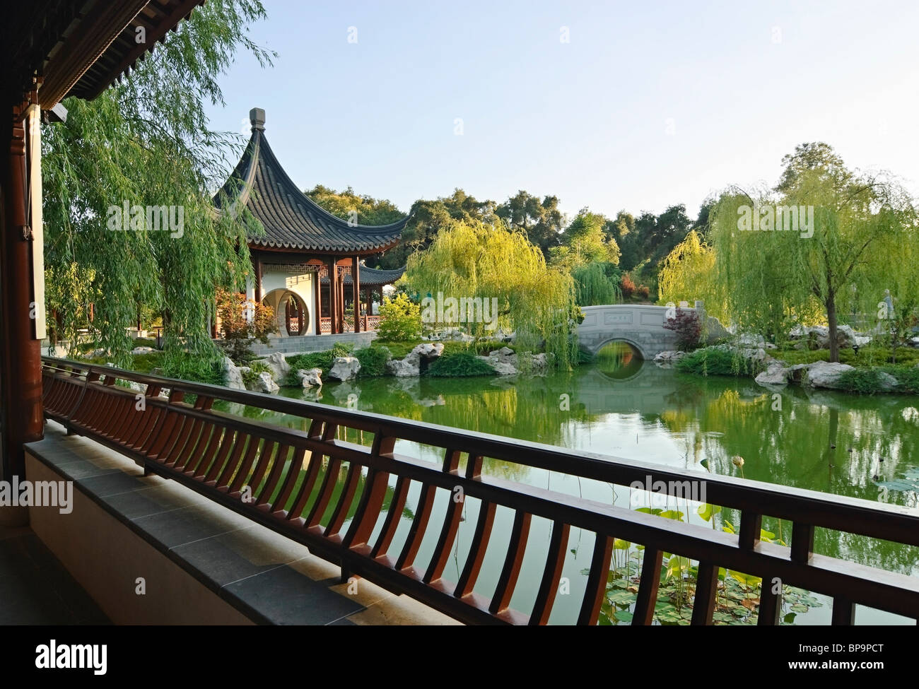 Am schönen chinesischen Garten in der Huntington Library. Stockfoto
