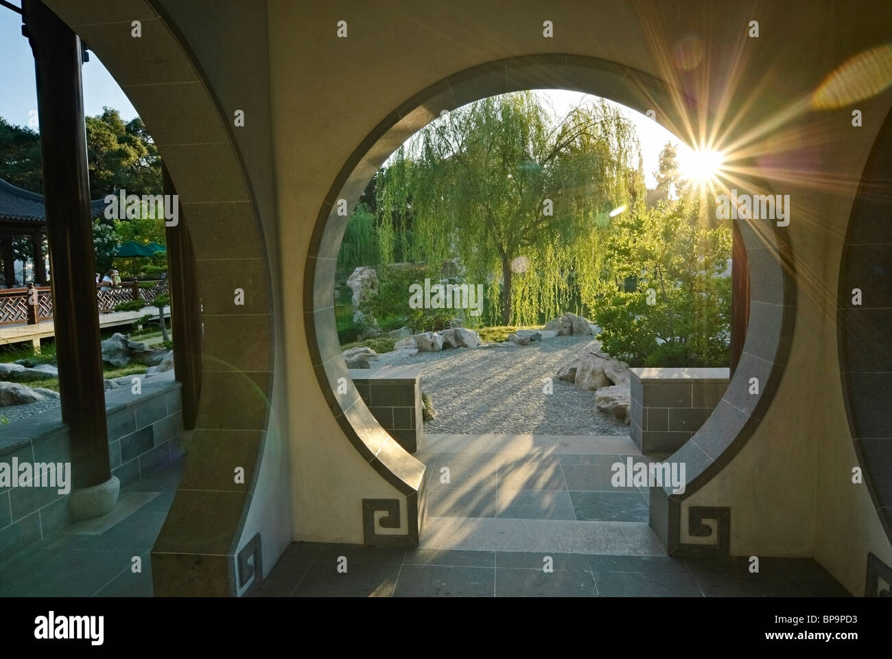 Am schönen chinesischen Garten in der Huntington Library. Stockfoto