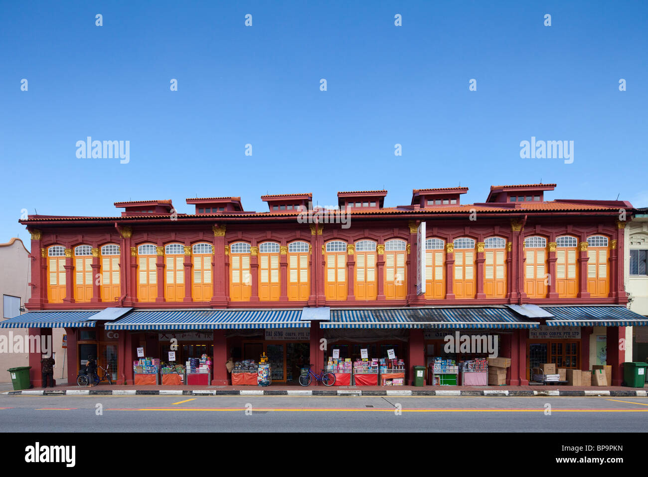 Tai singen Corporation, Kampong Glam Shop Häuser, 732 North Bridge Road, Singapur Stockfoto