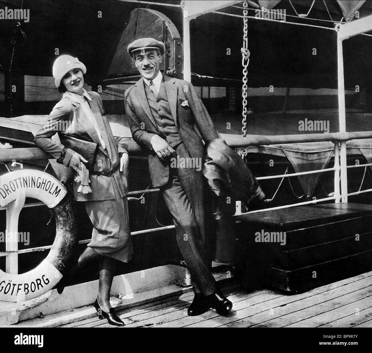 GRETA GARBO & MAURITZ STILLER SCHAUSPIELERIN & DIREKTOR (1925) Stockfoto