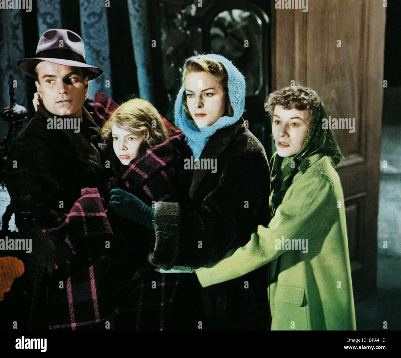 KENT SMITH, Ann Carter, SIMONE SIMON, JANE RANDOLPH, DER FLUCH DER KATZE MENSCHEN, 1944 Stockfoto