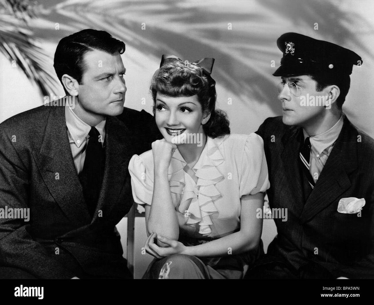 JOEL MCCREA, Claudette Colbert, RUDY VALLEE, DIE PALM BEACH STORY, 1942 Stockfoto