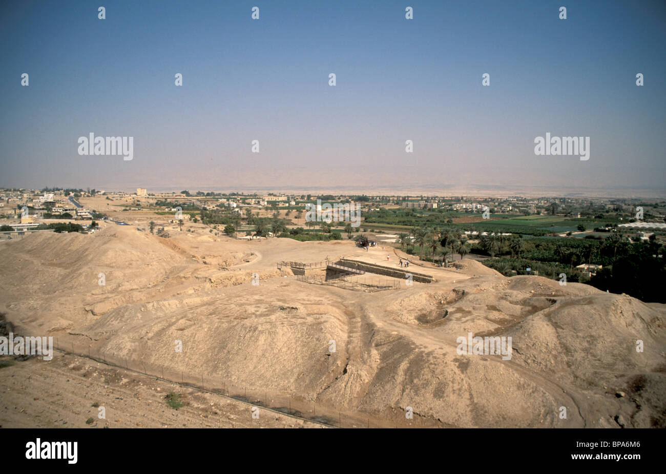Palästinensische Gebiete, Jordantal, Tel Jericho oder Tell es-Sultan die "älteste Stadt der Welt" Stockfoto
