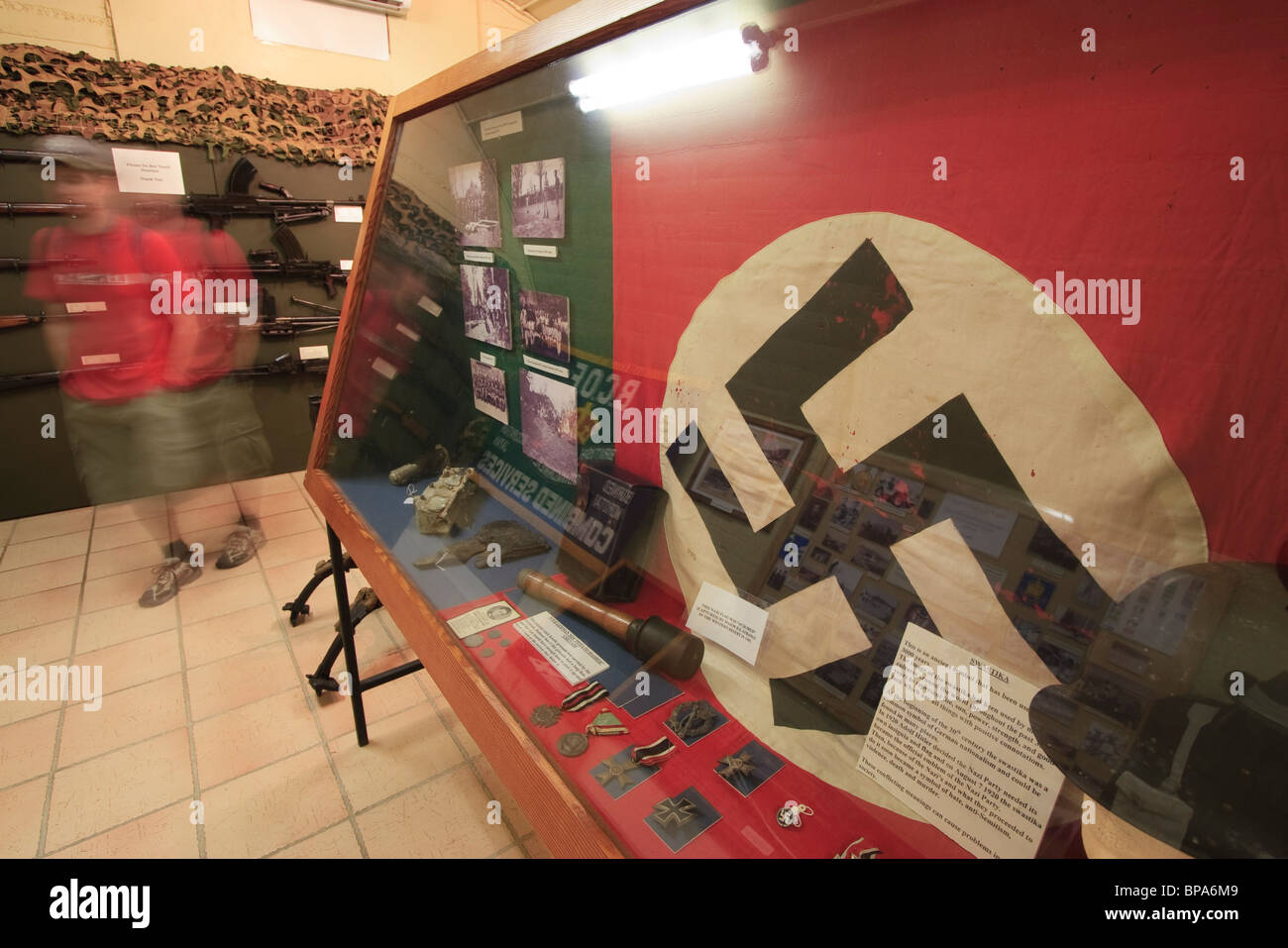 Nazi-Krieg Erinnerungsstücke auf dem Display an das Militärmuseum von Townsville. Stockfoto