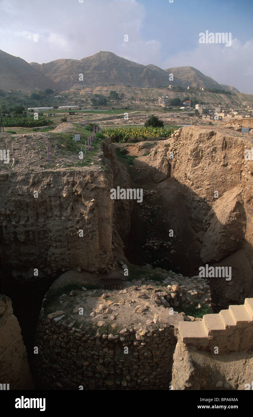 Palästinensische Gebiete, Jordantal, Tel Jericho oder Tell es-Sultan die "älteste Stadt der Welt" Stockfoto
