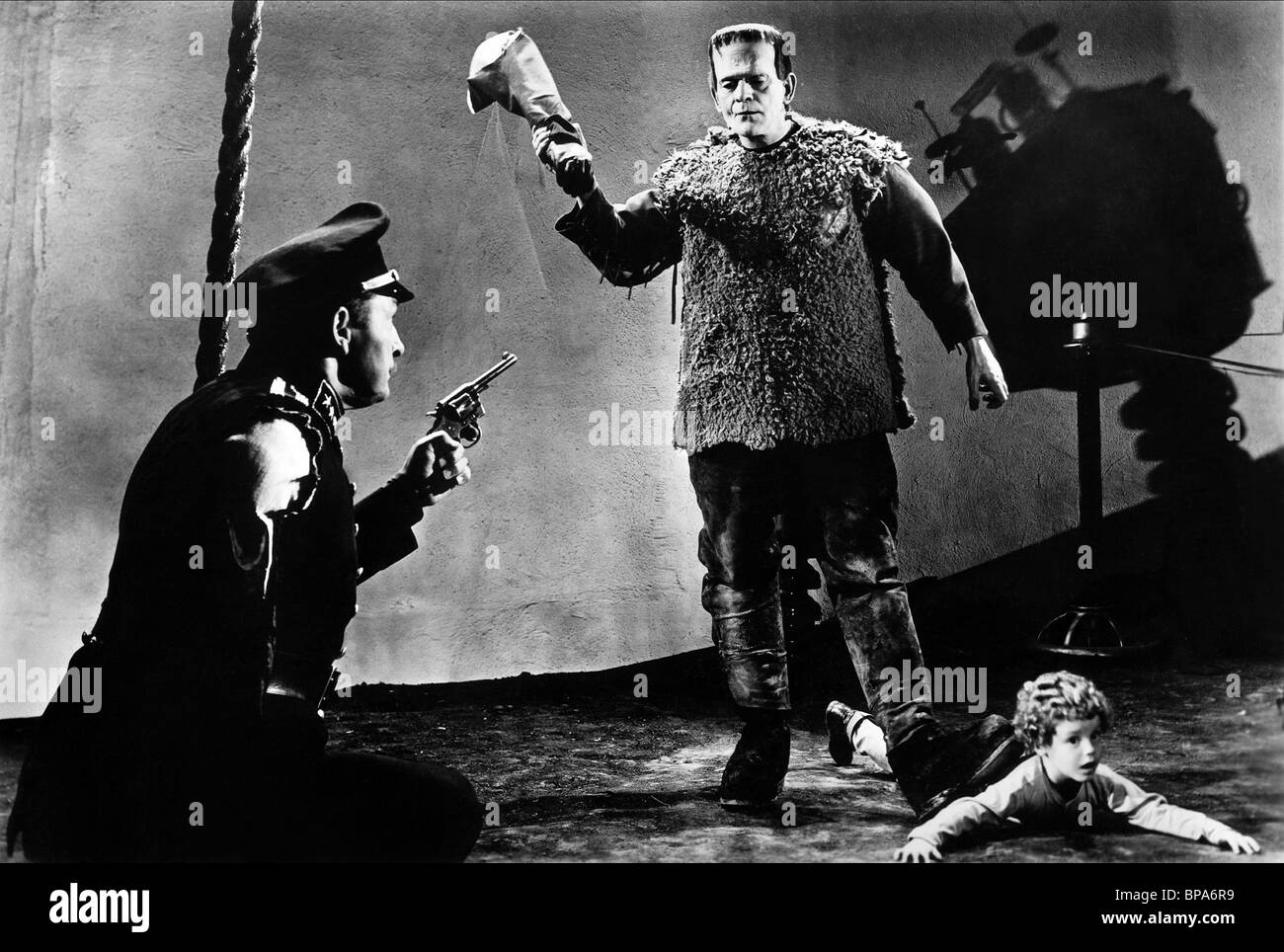 LIONEL ATWILL, Boris Karloff, DONNIE DUNAGAN, SOHN VON FRANKENSTEIN, 1939 Stockfoto
