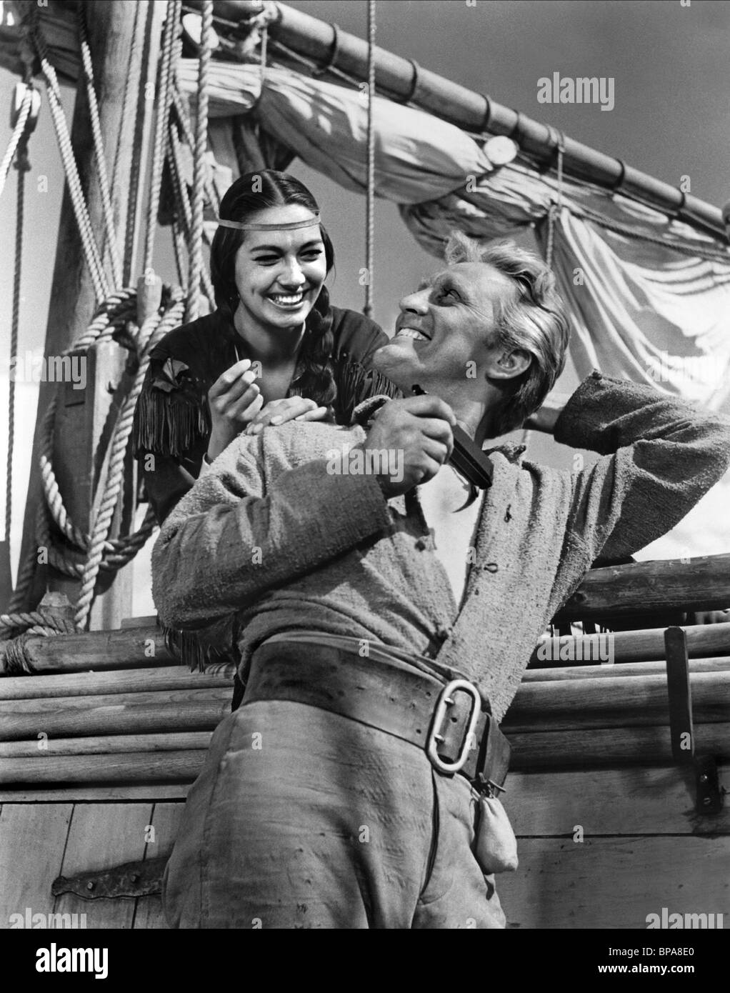 ELIZABETH THREATT, Kirk Douglas, der Big Sky, 1952 Stockfoto