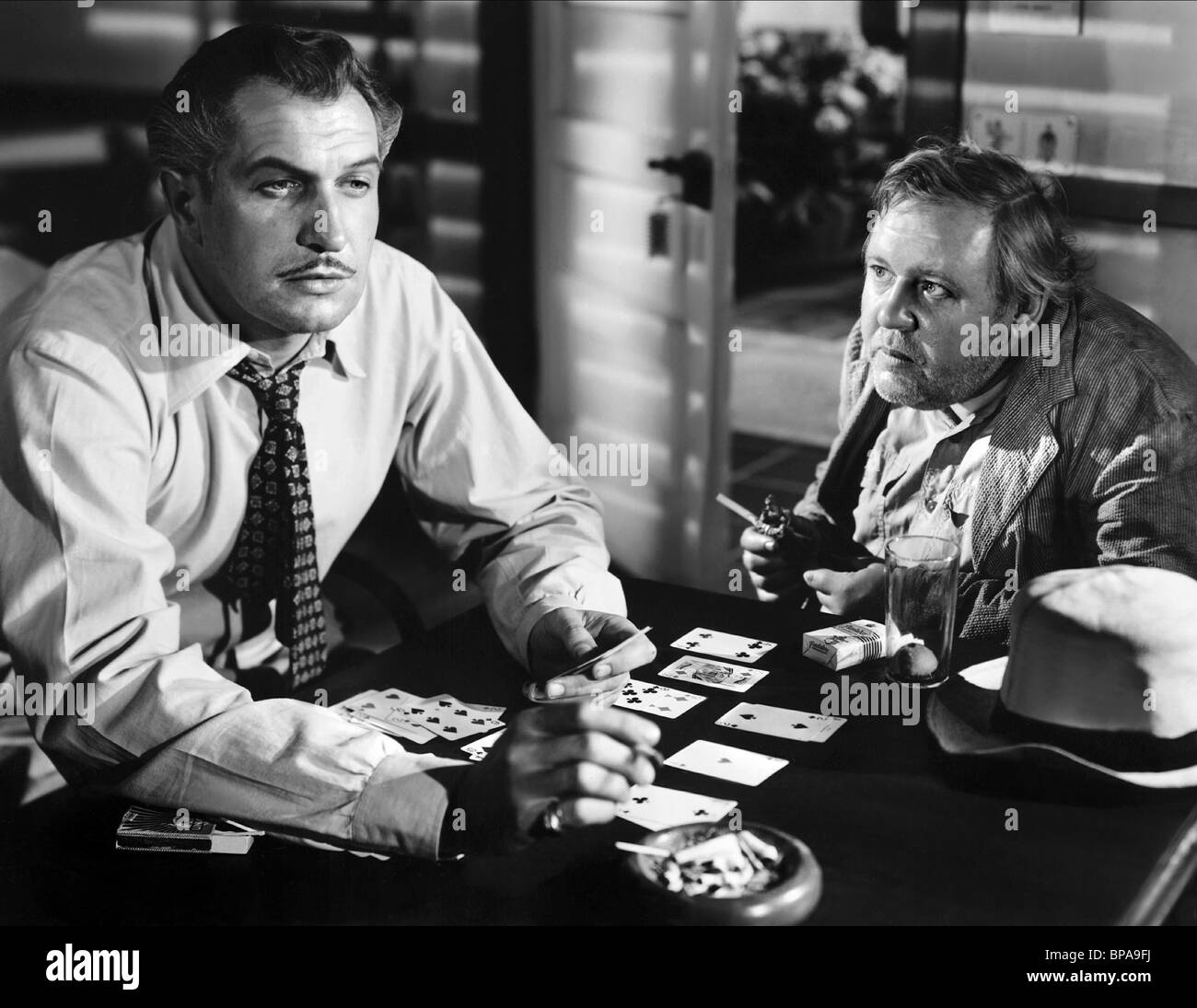 VINCENT Price, Charles Laughton, das BESTECHUNGSGELD, 1949 Stockfoto