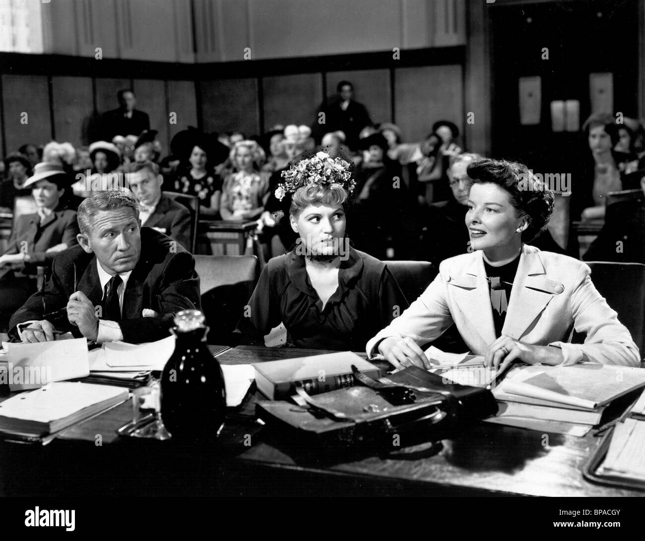 SPENCER TRACY, JUDY HOLLIDAY, Katharine Hepburn, ADAM'S RIB, 1949 Stockfoto