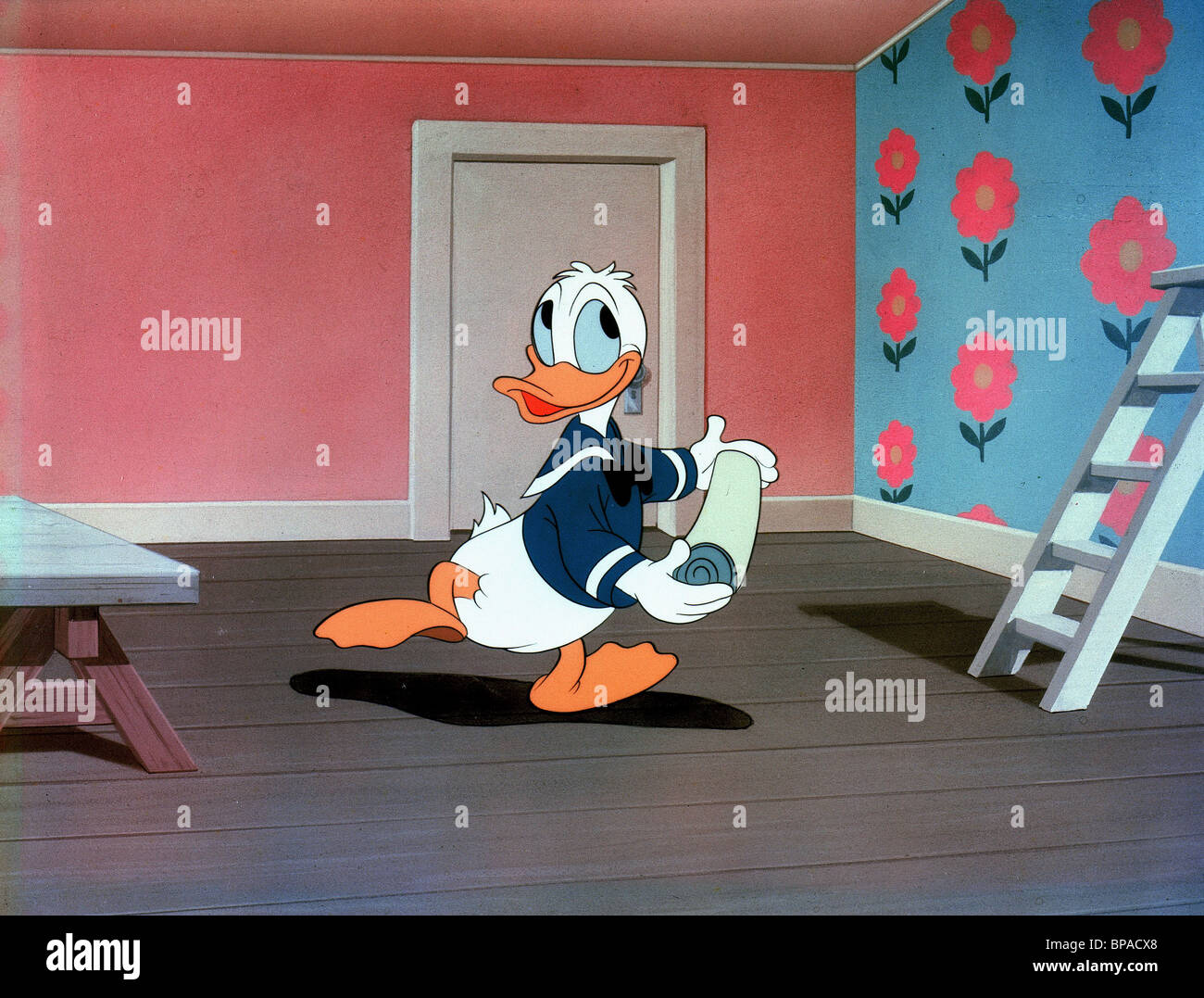 DONALD-DUCK-WALT-DISNEY-ZEICHENTRICKFILM-FIGUR (1945) Stockfoto