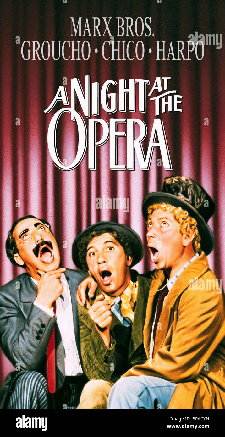 GROUCHO MARX, Chico Marx, HARPO MARX, EINE NACHT IN DER OPER, 1935 Stockfoto