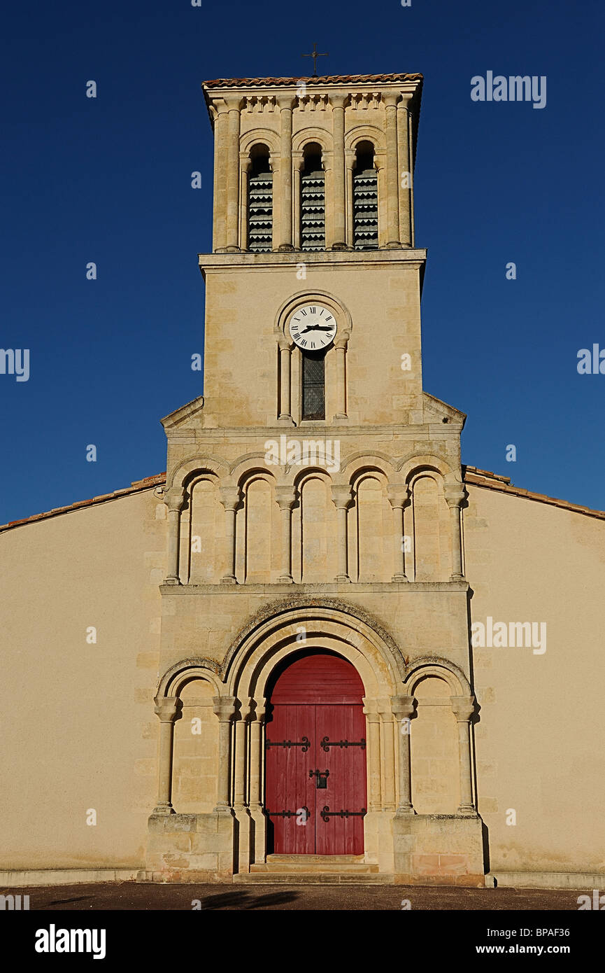 Römischen Kirche von Grayan, Médoc, Südwest-Frankreich Stockfoto