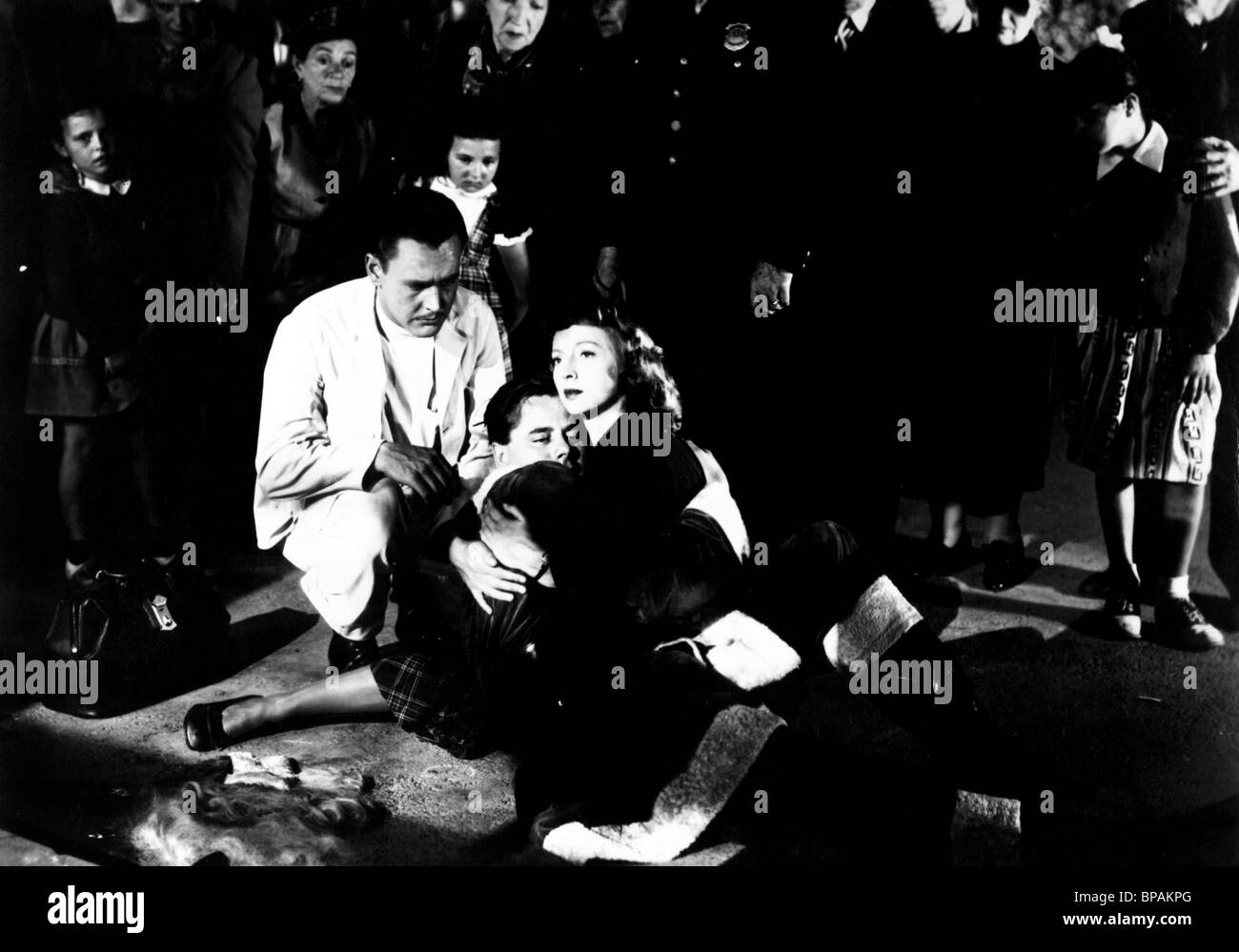 GLENN FORD, Evelyn KEYES, dem HAUS DER SIEDLUNG, 1949 Stockfoto