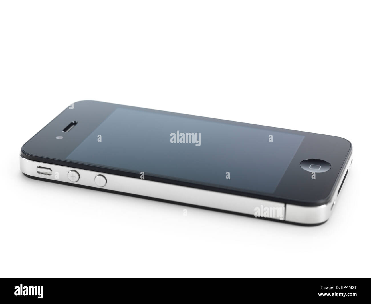 Apple iPhone 4 Smartphone isoliert auf weißem Hintergrund Stockfoto