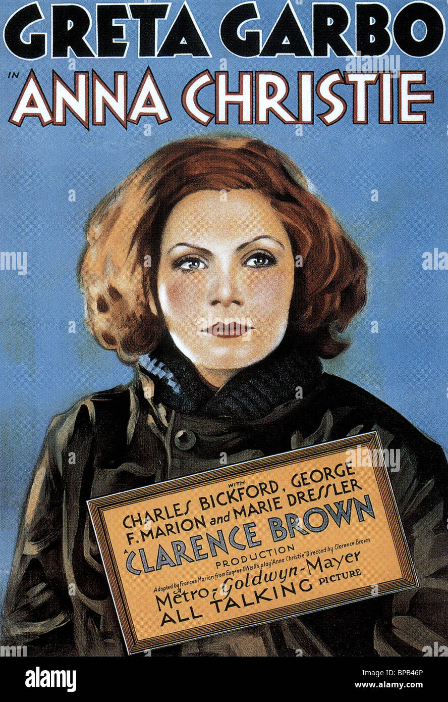 GRETA GARBO PLAKAT ANNA CHRISTIE (1930) Stockfoto