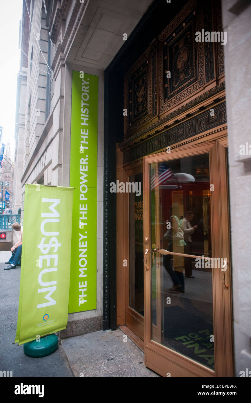 Das Museum of American Finance an der Wall Street in Lower Manhattan in New York Stockfoto