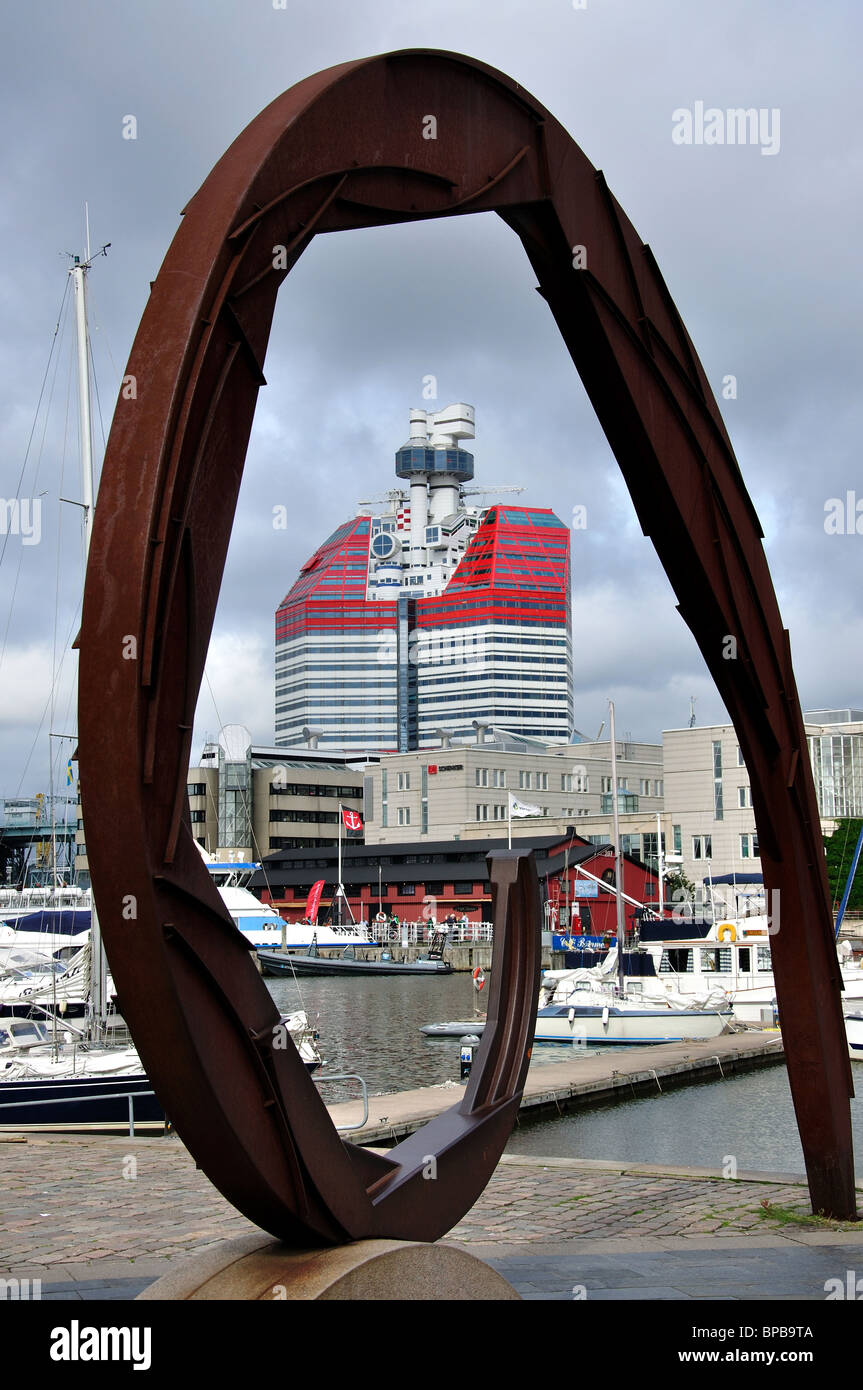 Die "Lippenstift-Turm" und Port, Göteborg, Västergötland & Bohuslän Provinz, Königreich Schweden Stockfoto