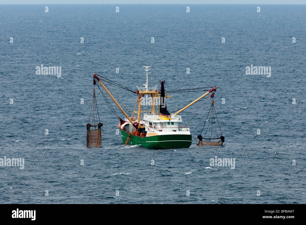DEMERSALE Strahl Schleppnetzfischerei Schiff südlich von 62o Nord UK Fischerei auf Grundfische Stockfoto